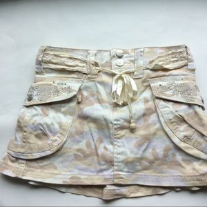 Bongo Girls Cream Camo Print Skort